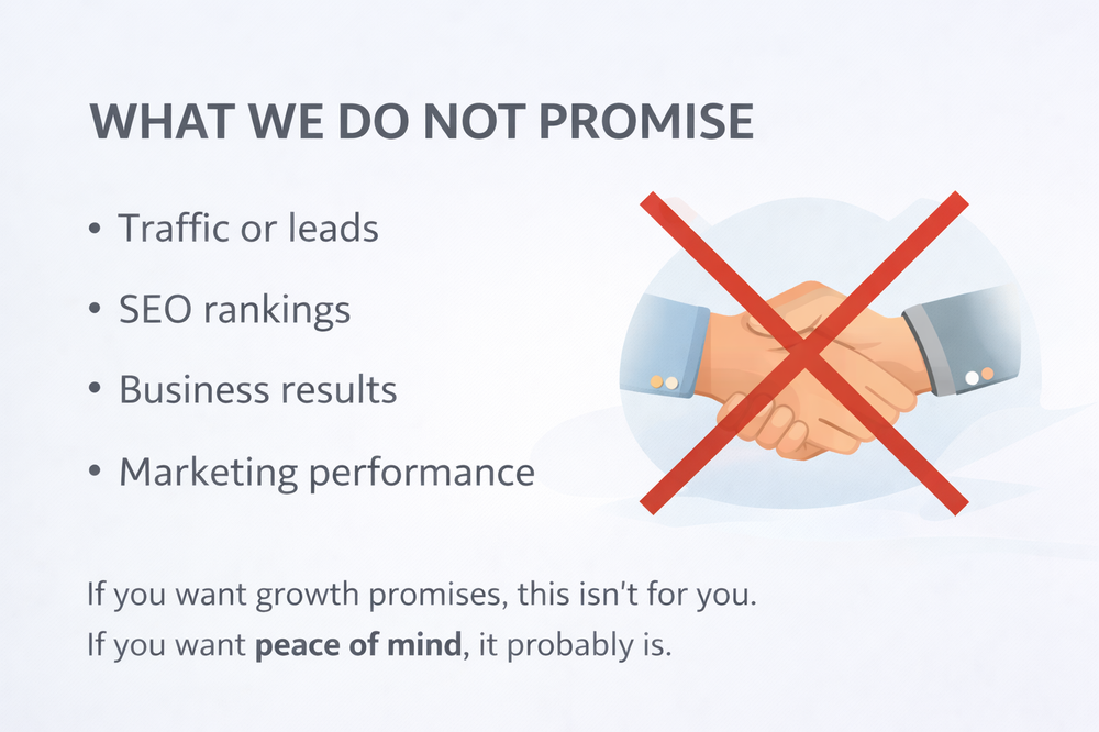 What we don't promise
